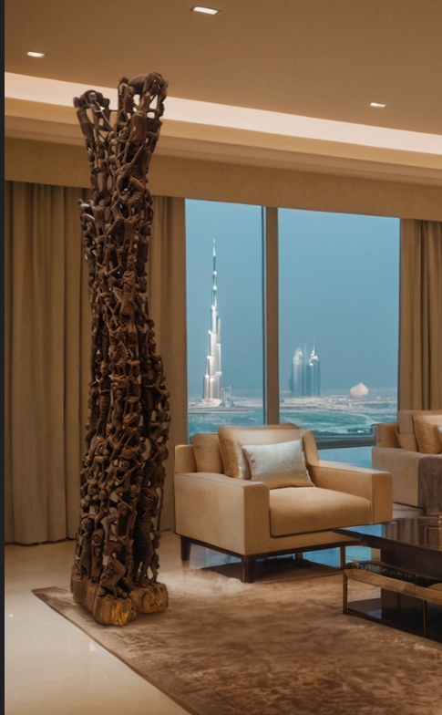 European Minimalism × African Symbolism: A New Luxury Language for Dubai Homes التصميم الأوروبي × الرمزية الأفريقية: لغة فخامة جديدة لمنازل دبي