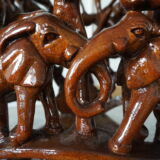 ANIMALS CARVED ANIMALS STYLE COFFEE TABLE IN ONE PIECE MONGONGO WOOD