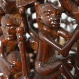 COFFEE TABLE MAKONDE 3 CARVED IN THE MAKONDE STYLE, IN MONGONGO WOOD, ONE PIECE