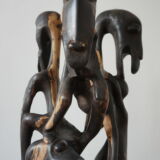 DEVILS SIDE TABLE CARVED IN THE DEVILS STYLE, IN ONE-PIECE EBONY